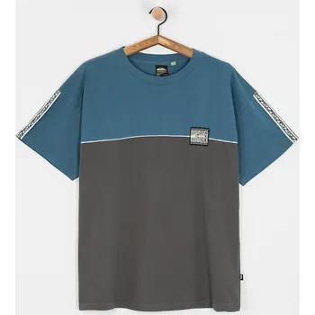 Pánské tričko Quiksilver Global Heat Color Block (dark shadow) L, modrá