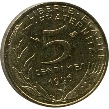 FRANCIE. 5 centimes 1996.
