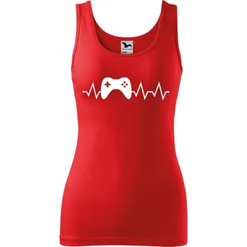 Dámské tílko s potiskem Tep gaming Velikost: L, Barva: Červená
