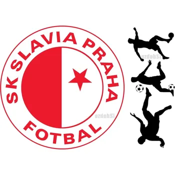 Jedlá dekorace na dort Slavia Praha 2 - jedlý papír - Bez úprav / Jedlý papír / Bez decor gelu