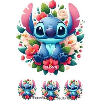 Jedlá dekorace na dort Lilo a stitch č.5 - jedlý papír - Bez úprav / Jedlý papír / Bez decor gelu