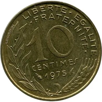 FRANCIE. 10 centimes 1975.