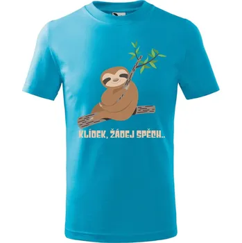 Chlapecké tričko Dětské tričko s potiskem Klídek Velikost: 134/8 let, Barva trička: Tyrkysová