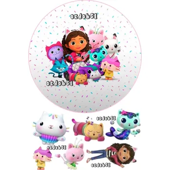 Jedlá dekorace na dort Gabbi 7 - jedlý papír - Bez úprav / Jedlý papír / Bez decor gelu