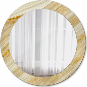 Zrcadlo Kulaté Zrcadlo do Koupelny Zlaté Abstraktní 70cm