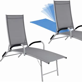 Zahradní lehátko Zahradní lehátko Stylo SD-4200 183 x 62 x 44cm - šedá