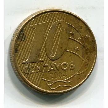 BRAZÍLIE. 10 centavos 2004.