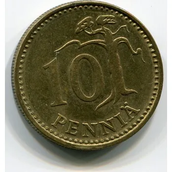 FINSKO. 10 penniä 1982.