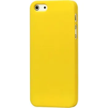 Matný pogumovaný kryt pro iPhone 5 / 5S / SE (2016) - žlutý