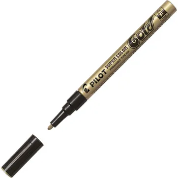 Pilot Pilot, lakový popisovač Super Color, tenký hrot F Barva: Zlatá