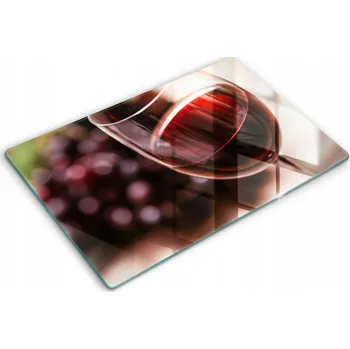 Obraz Dekorativní skleněná deska do kuchyně XXL 80x52 cm Sklenice červeného vína