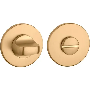 Dveřní kování Vnitřní klika Enger Krátká, Štítek kulatý, Štítek se zámkem WC