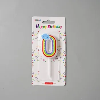 Dortová svíčka Duhová svíčka s obláčkem - číslo 0