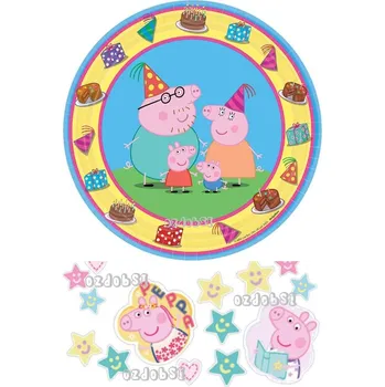 Jedlá dekorace na dort Prasátko Pepina 8 - jedlý papír - Bez úprav / Jedlý papír / Bez decor gelu