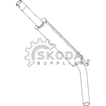 Střední díl výfuku Výfuk střední díl (45) TYLL 00045