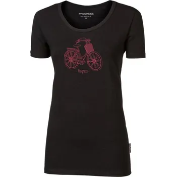 Oblečení a móda triko krátké dámské Progress SASA CITYBIKE černé