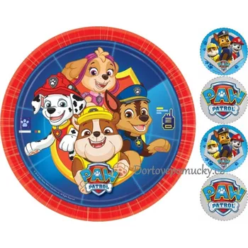 Jedlá dekorace na dort Paw Patrol č.10 jedlý papír A4 - Bez úprav / Jedlý papír / Bez decor gelu