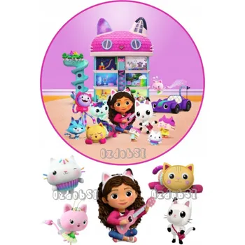 Jedlá dekorace na dort Gabbi 2 - jedlý papír - Bez úprav / Jedlý papír / Bez decor gelu