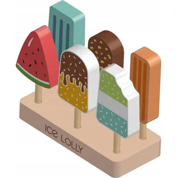 Obraz Dřevěná zmrzlinová sada Realistická zmrzlina pro dívky a chlapce jako dárky k narozeninám