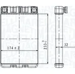 Výměník tepla, vnitřní vytápění MAGNETI MARELLI 350218428000