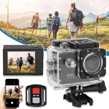 IP kamera SPORTOVNÍ KAMERA 4K NA PŘILBU, VODOTĚSNÁ KAMERA S DÁLKOVÝM OVLÁDÁNÍM