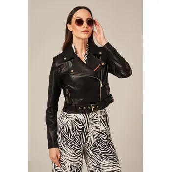 Kabelka Dámská kožená ramoneska černá (XL - 42)