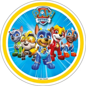 Jedlá dekorace na dort Paw Patrol č.7 jedlý papír - Bez úprav / Jedlý papír / Bez decor gelu