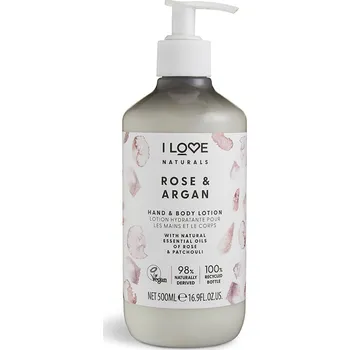 Tělové mléko I Love Naturals Rose & Argan Hand & Body Lotion 500 ml