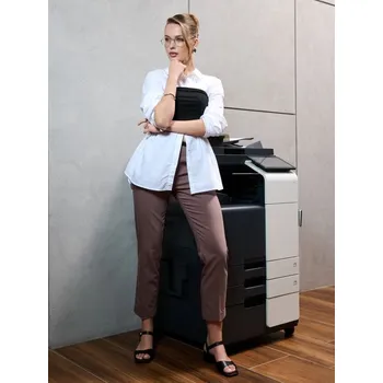 Dámské kalhoty Sinsay - Kalhoty s páskem - béžová - YC735-80X - YC735-80X-XXS