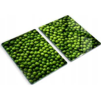 Obraz Dekorativní skleněné kuchyňské desky na krájení 2x40x52 cm Zelené fazolky