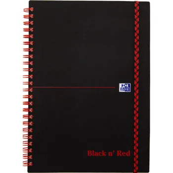 Zápisník Oxford, Zápisník Black n´ Red Movebook, 70 listů, linkovaný, černá Velikost: A5