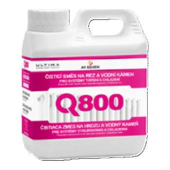 AV EQUEN Q800 - 1 L, ČISTÍCÍ SMĚS NA REZ A VODNÍ KÁMEN PRO SYSTÉMY TOPENÍ A CHLAZENÍ