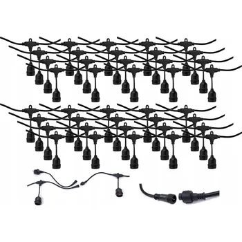 Dekorativní svítidlo Světelný řetěz LEDTechnics 2000 cm do zásuvky černý