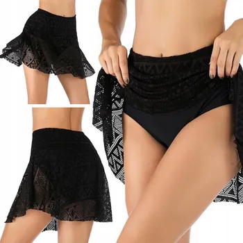 Dámská sukně SUKNĚ, DÁMSKÉ PLAVKY S VYSOKÝM PASEM, MODELUJÍCÍ POSTAVU, ČERNÁ