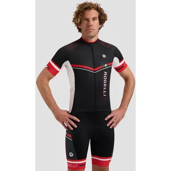 Cyklistické oblečení Cyklodres Rogelli GARA MOSTRO 2 s krátkým rukávem, černo-červený Velikost: 6XL