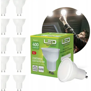 Žárovka SADA 10 KUSŮ LED žárovka GU10 5W Neutrální bílá LED Light System