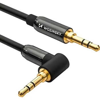 Audio kabel Wozinsky AUX kabel 3,5mm jack (M) / 3,5mm jack (M) / L - konektor / 2m