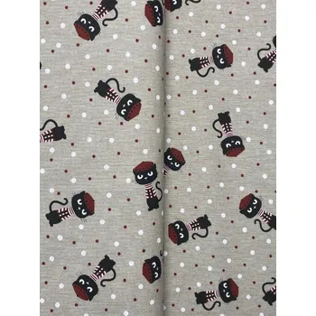 Tegatex dekorační látka - kočky béžová metráž