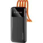 Dudao K6Pro PowerBanka 2x USB + kabely USB-C / Micro USB / Apple / 10000mAh / černá