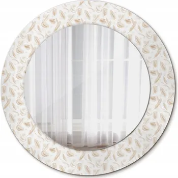 Zrcadlo Krásné kulaté nástěnné Zrcadlo Ptačí pera 50 cm