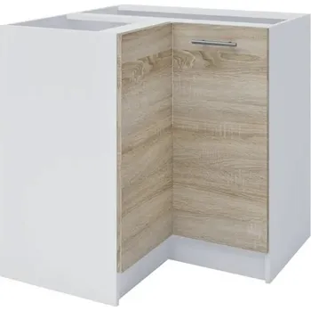 Obývací stěna Dolní rohová skříňka, dub sonoma / bílá, FABIANA S - 90N