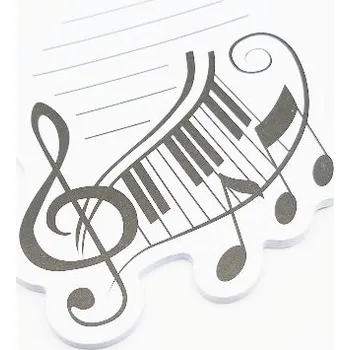 Samolepící hudební poznámkový blok - základní hudební značky