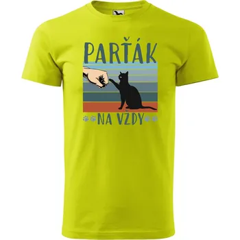 Pánské oblečení Pánské tričko s potiskem Parťák na vždy Velikost: L, Barva trička: Limetková