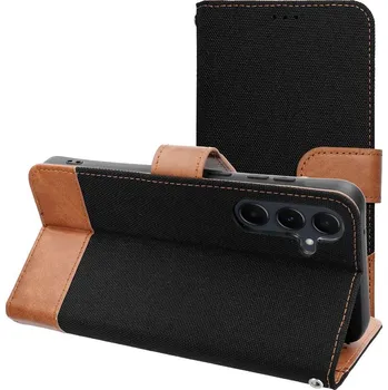 Pouzdro na mobilní telefon Sligo Smart Book JEANS pouzdro pro Samsung Galaxy A16 4G / A16 5G černá / hnědá