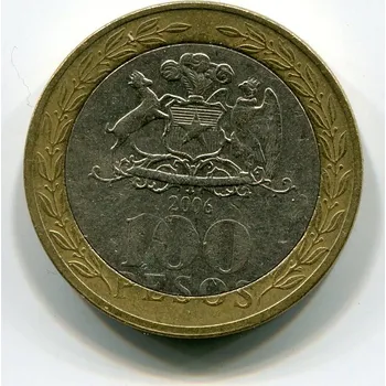 CHILE. 100 pesos 2006.
