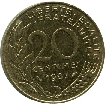 FRANCIE. 20 centimes 1987.