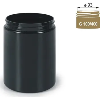 Dóza na potraviny Dóza typ XXIII PET 1000ml 68g černá (G100/400) CENA DÓZY BEZ UZÁVĚRU - uzávěry objednávejte v sekci související zboží