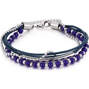 Náramek Troli Modrý korálkový náramek VESB0521S-D + 2 měsíce na vrácení zboží