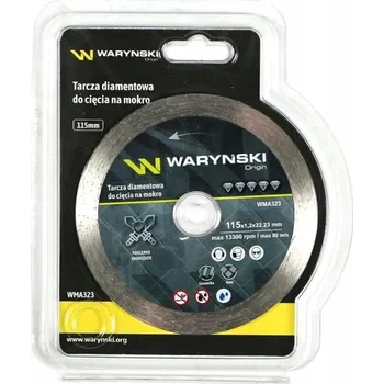 Řezný kotouč Diamantový kotouč na mokré řezání plný 115x22.2 WARYŃSKI