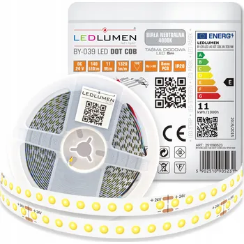 LED osvětlení LED pásek 24V 700 DIOD COB 5m IP20 1320lm/m 55W 180° Silný Neonový Pásek